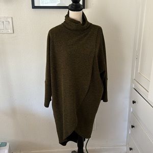 Joseph Ribkoff Olive Green Turtleneck Long Tunic Sweater tunic